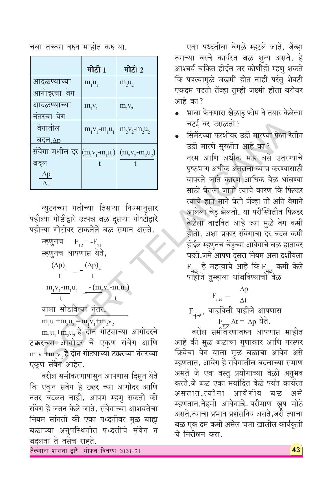 TS SCERT Class 9 Physical Science(Marathi Medium) Text Book - Page 55
