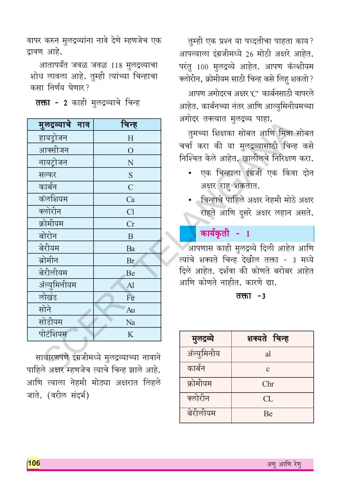 TS SCERT Class 9 Physical Science(Marathi Medium) Text Book - Page 118