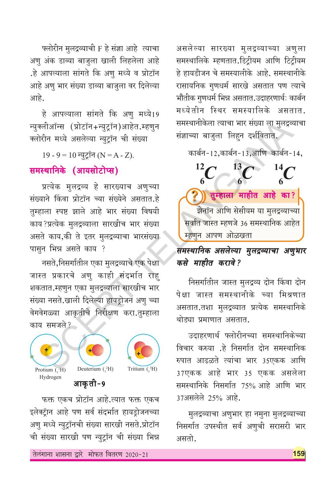 TS SCERT Class 9 Physical Science(Marathi Medium) Text Book - Page 171
