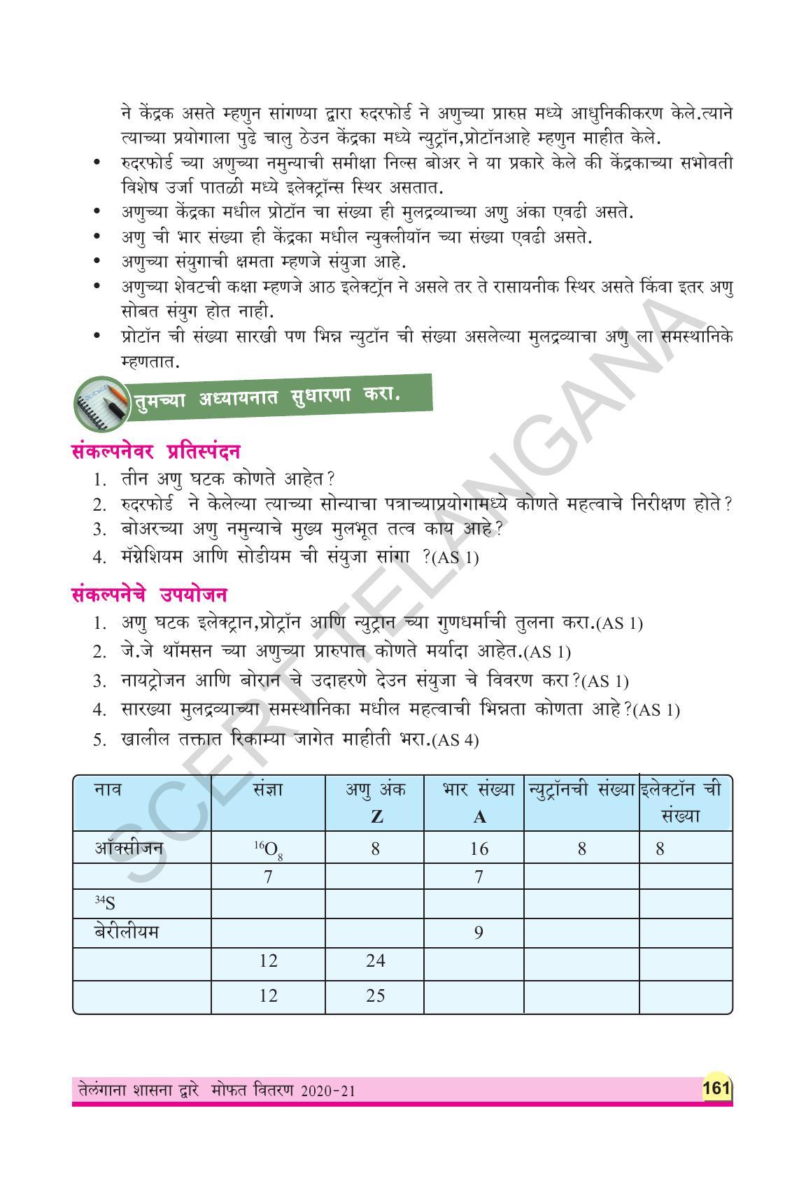 TS SCERT Class 9 Physical Science(Marathi Medium) Text Book - Page 173