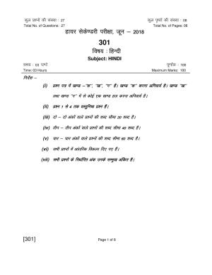 Open School Jun 2018 Class 12th Question Paper (All Subjects)