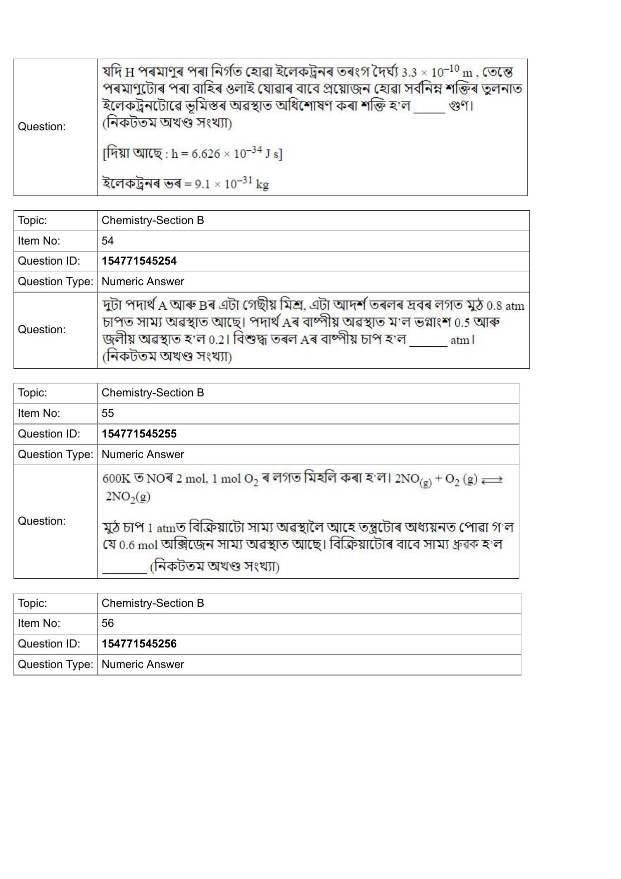 JEE Mains 2022: BTech Assamese (Shift 2) 28-07-2022 Question Paper - Page 22