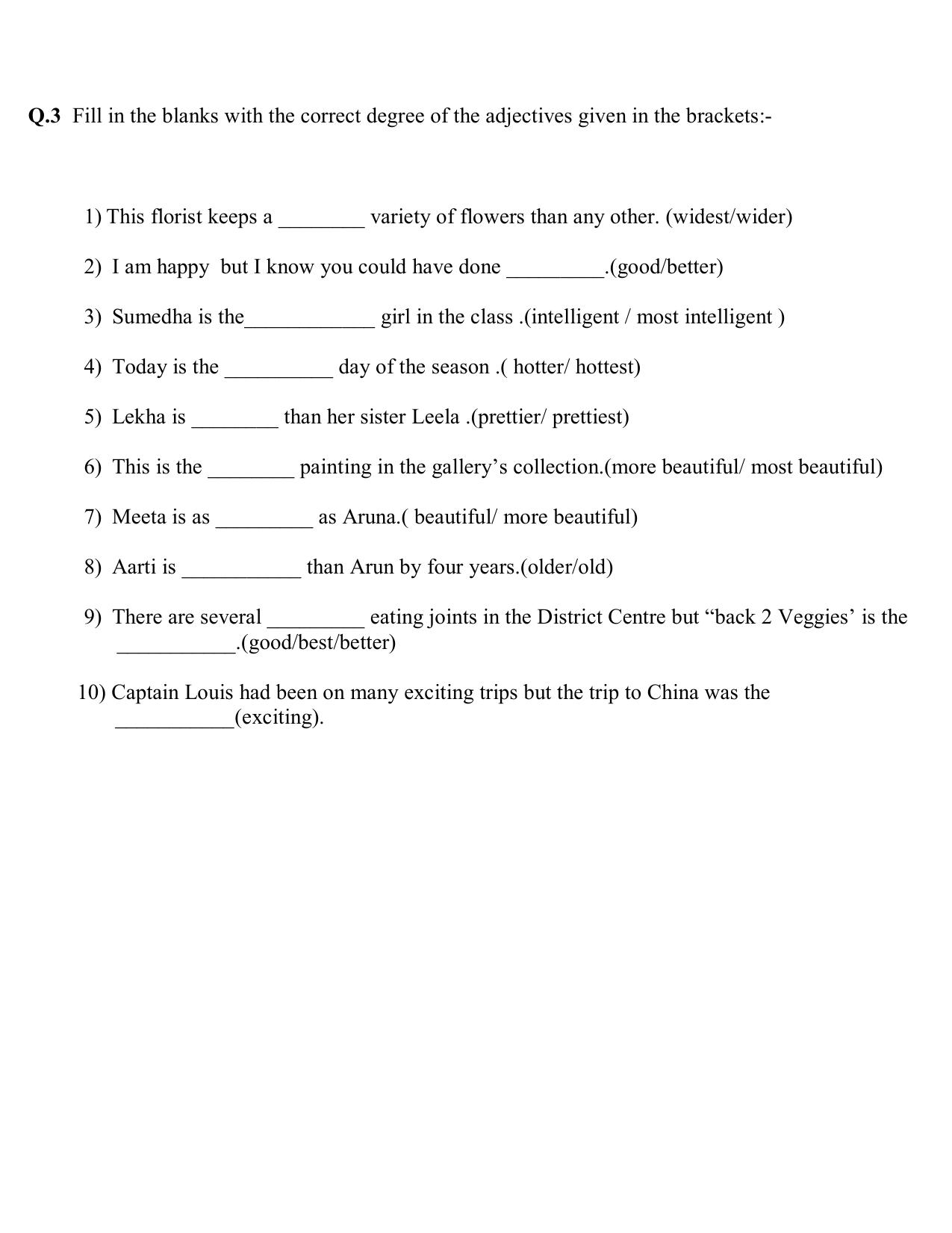 Worksheet for Class 5 English Assignment 37 - Page 2