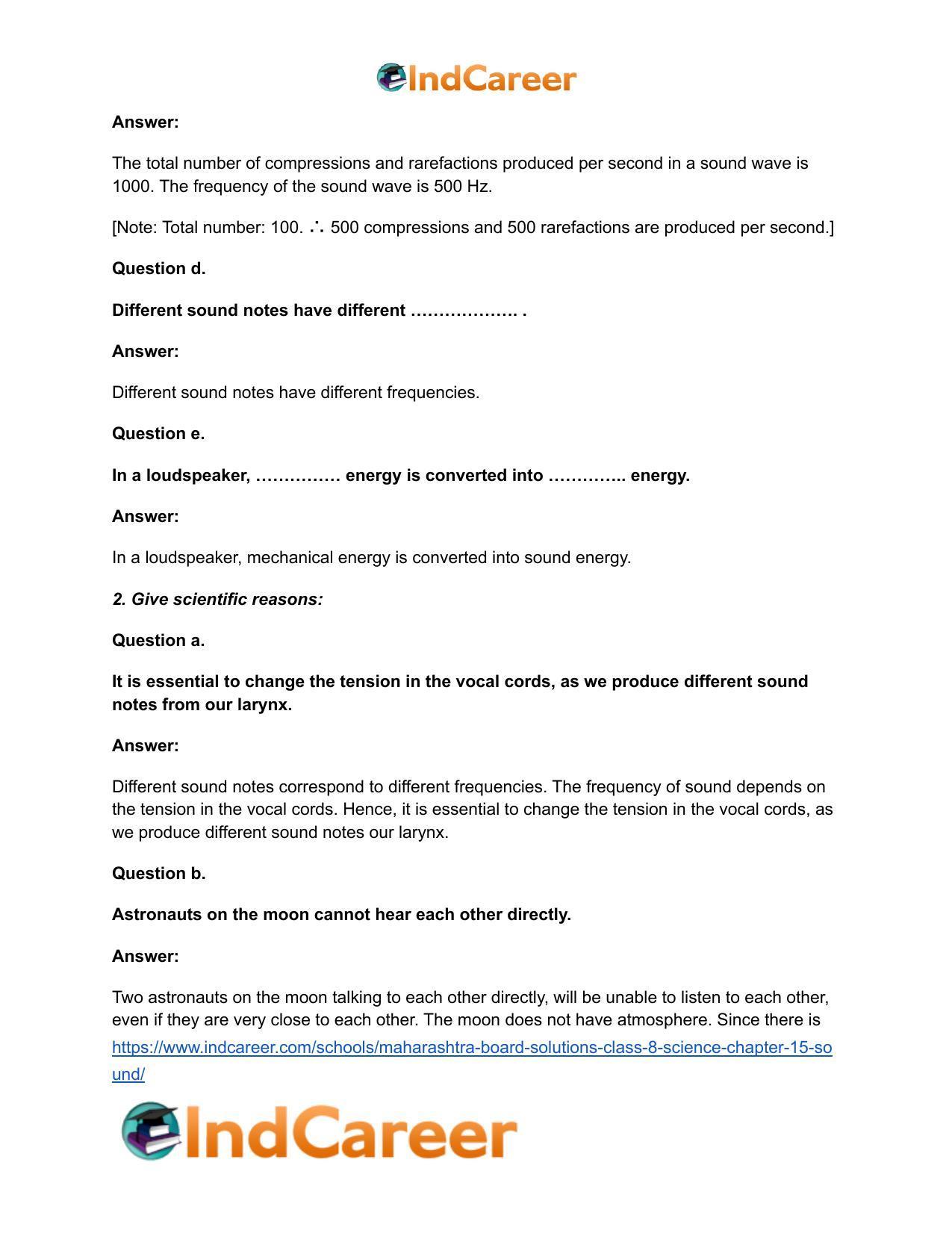 Maharashtra Board Solutions Class 8-Science: Chapter 15- Sound - Page 3