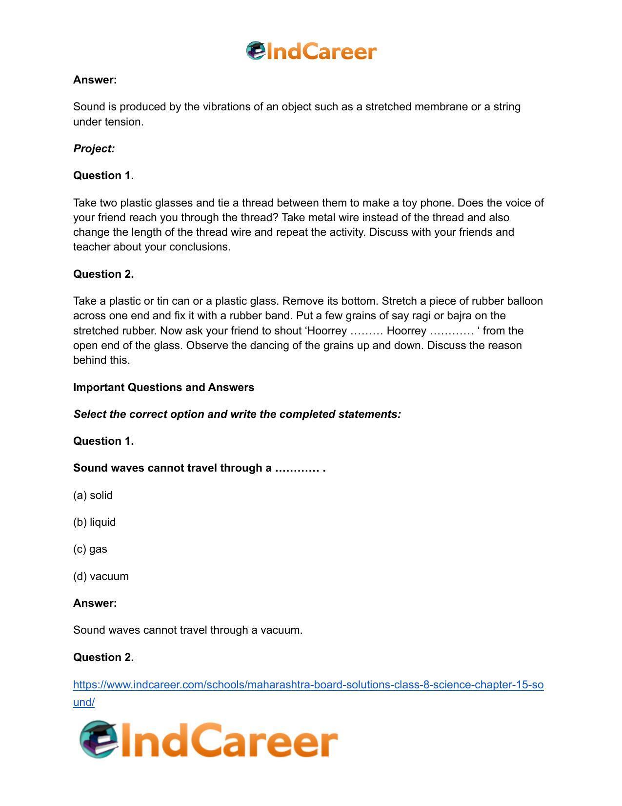 Maharashtra Board Solutions Class 8-Science: Chapter 15- Sound - Page 10