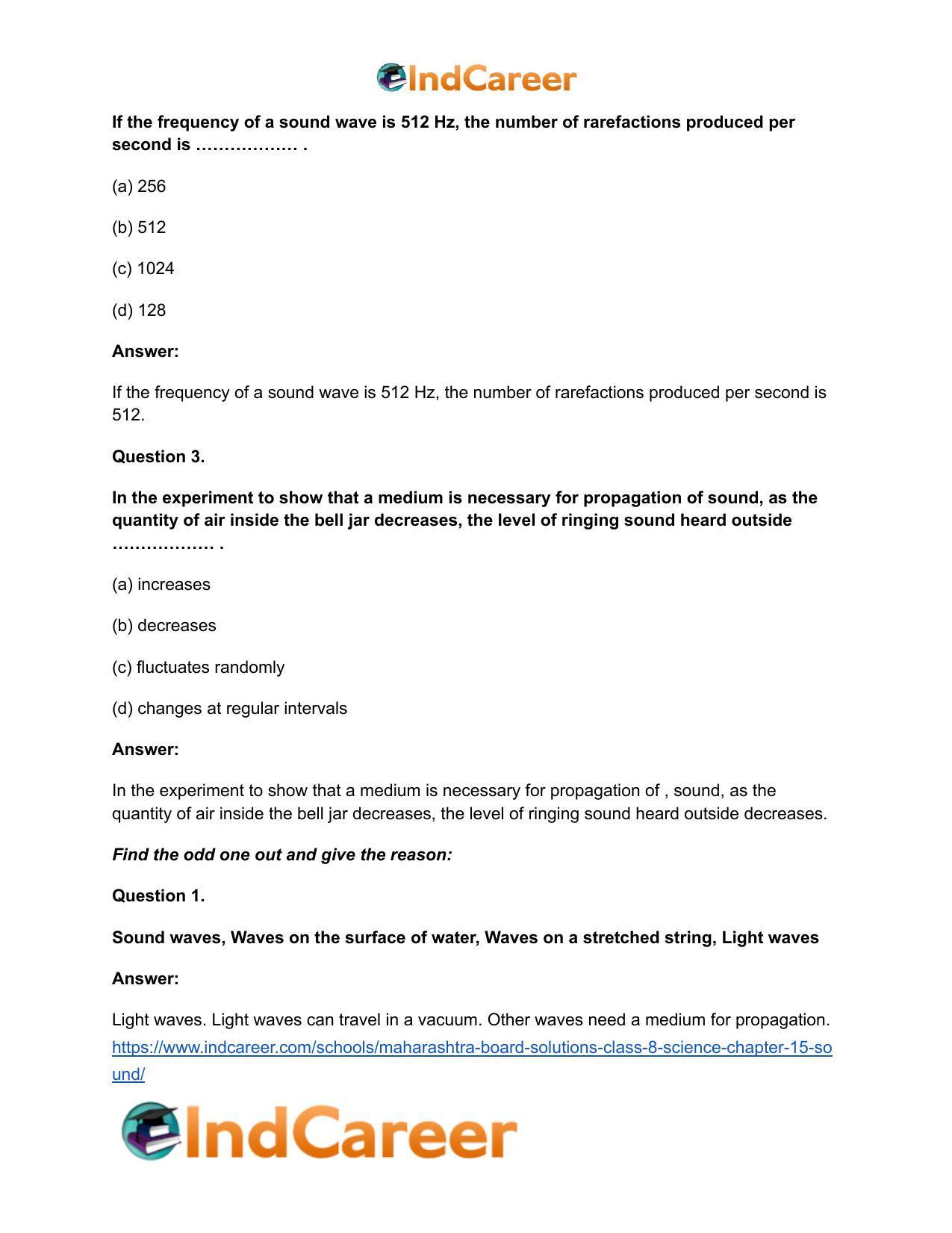 Maharashtra Board Solutions Class 8-Science: Chapter 15- Sound - Page 11
