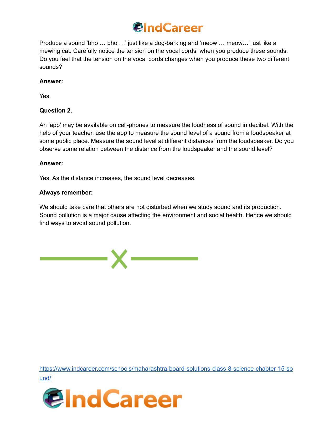 Maharashtra Board Solutions Class 8-Science: Chapter 15- Sound - Page 24