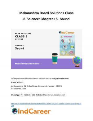 Maharashtra Board Solutions Class 8-Science: Chapter 15- Sound