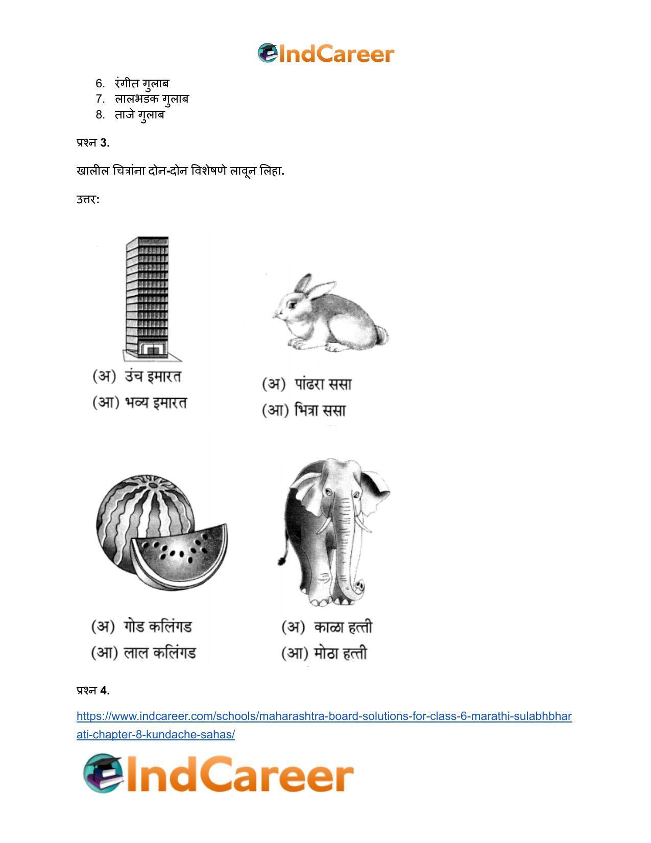 Maharashtra Board Solutions for Class 6- Marathi Sulabhbharati: Chapter 8- कुंदाचे साहस - Page 13