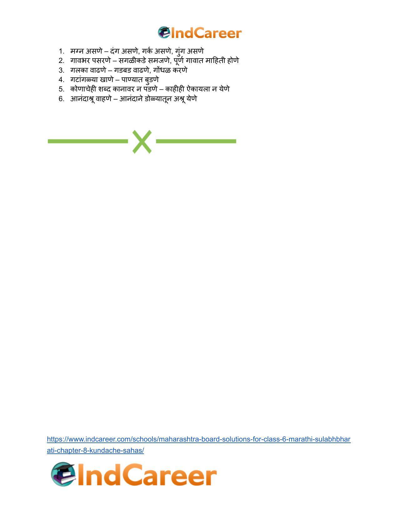 Maharashtra Board Solutions for Class 6- Marathi Sulabhbharati: Chapter 8- कुंदाचे साहस - Page 24