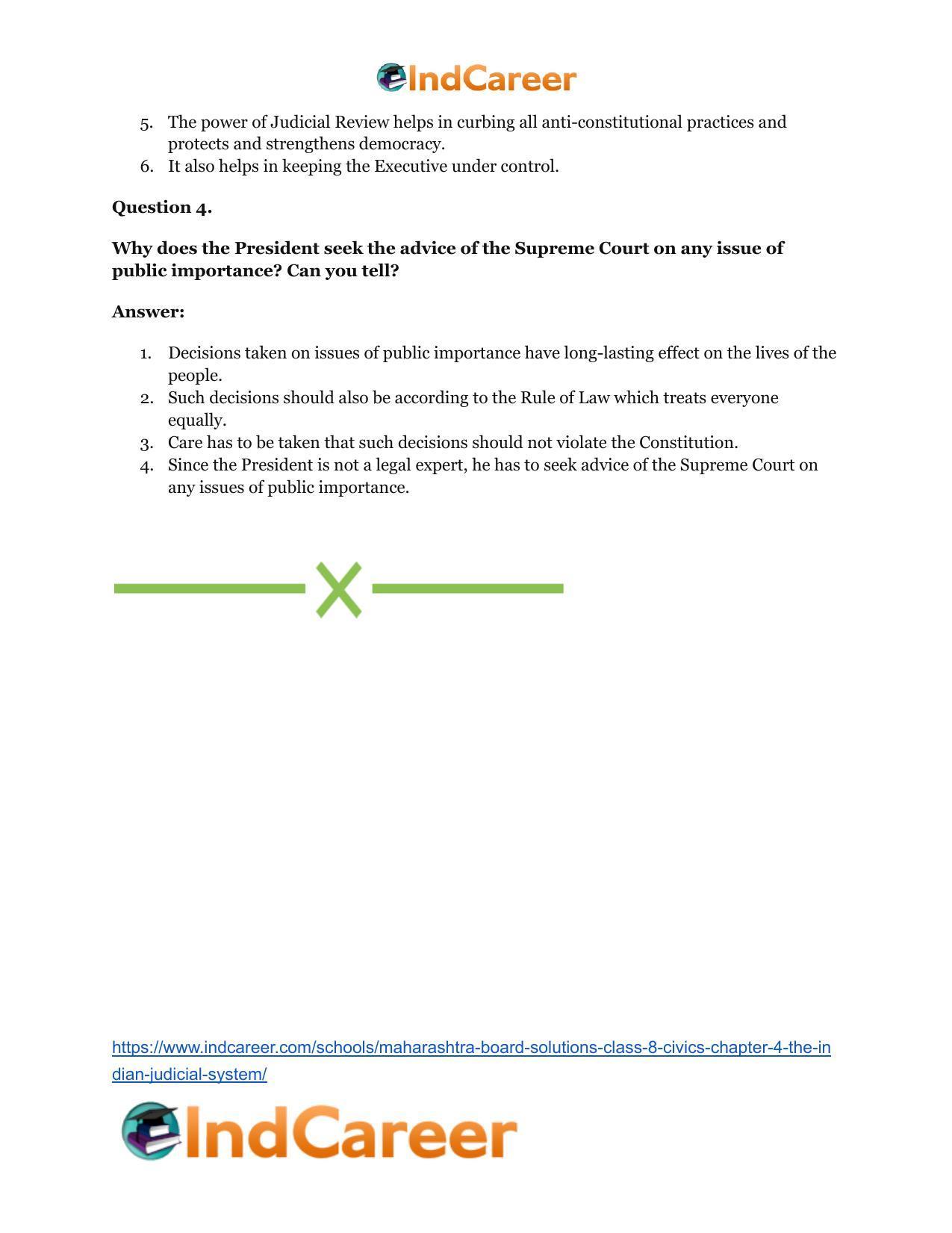 Maharashtra Board Solutions Class 8-Civics: Chapter 4- The Indian Judicial System - Page 15