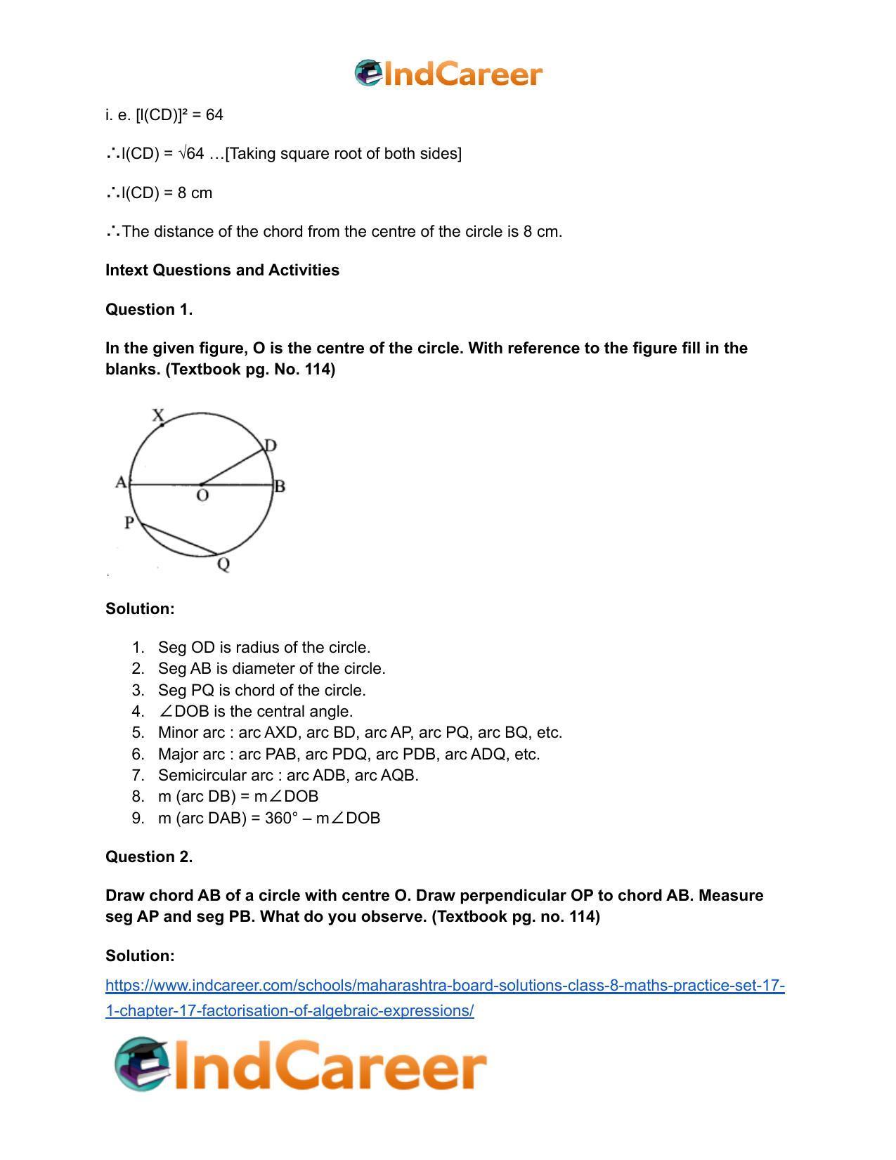 Maharashtra Board Solutions Class 8-Maths (Practice Set 17.1): Chapter 17- Factorisation of Algebraic Expressions - Page 6