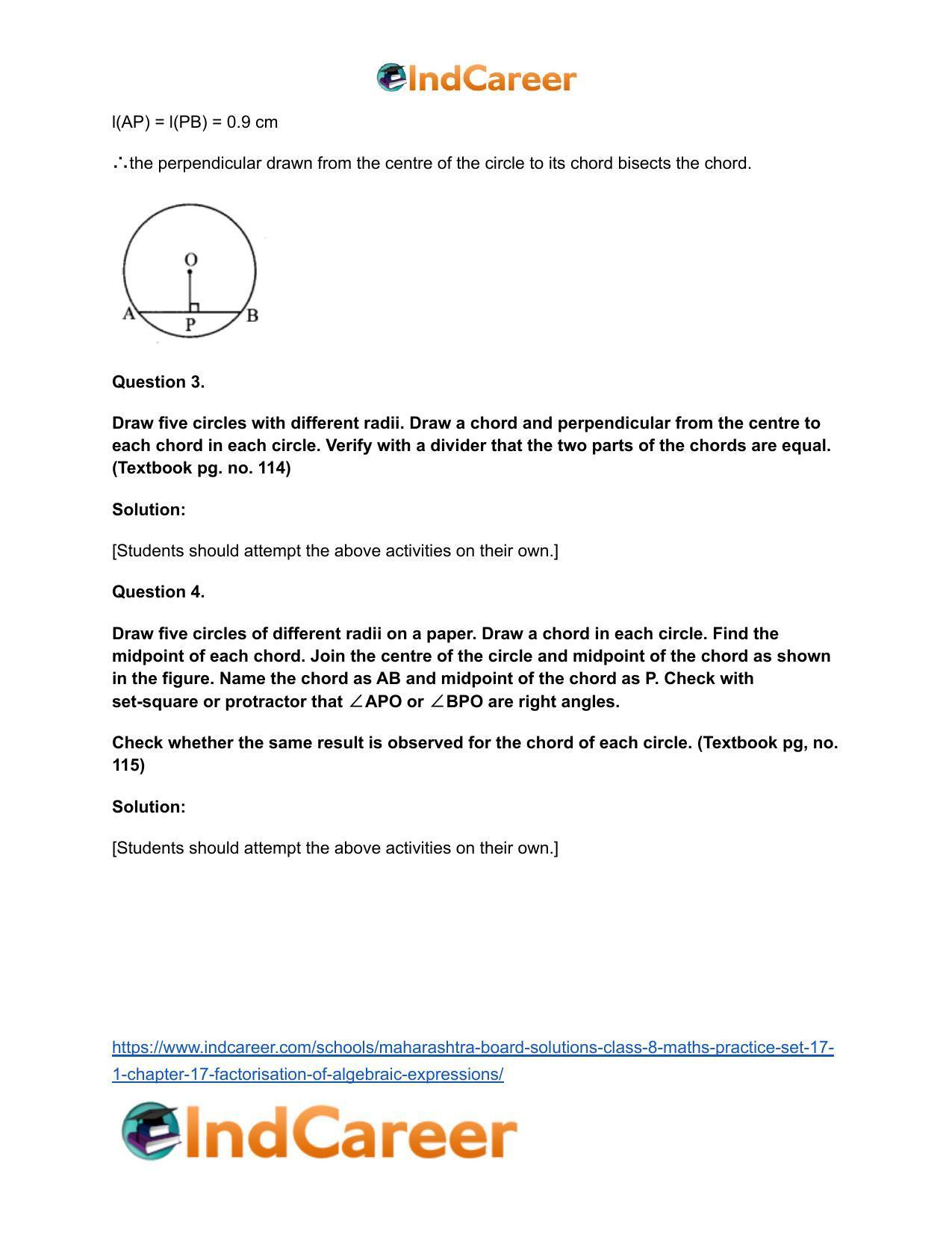 Maharashtra Board Solutions Class 8-Maths (Practice Set 17.1): Chapter 17- Factorisation of Algebraic Expressions - Page 7