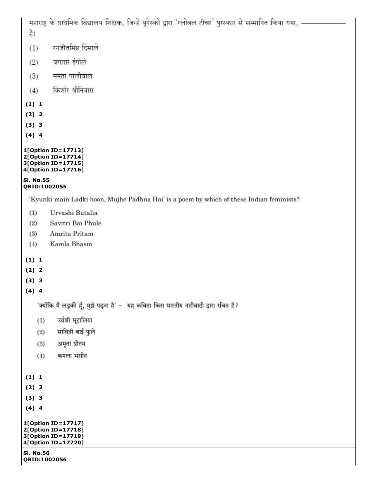 CUET (PG) 2022: PGQP-01 B.Ed (07-09-2022) Question Paper - Page 42