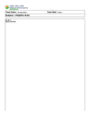 CUET (PG) 2022: PGQP-01 B.Ed (07-09-2022) Question Paper