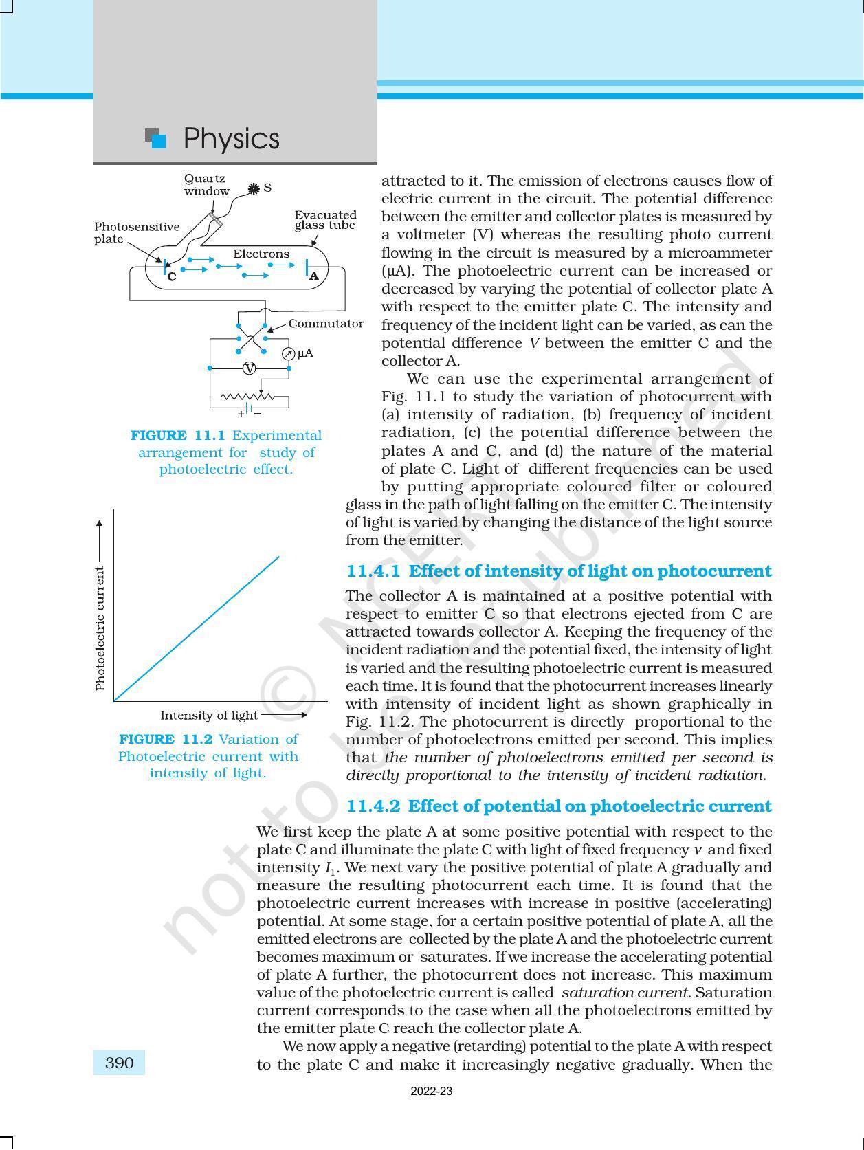 NCERT Book for Class 12 Physics Chapter 11 Dual Nature Of Radiation And Matter - Page 5