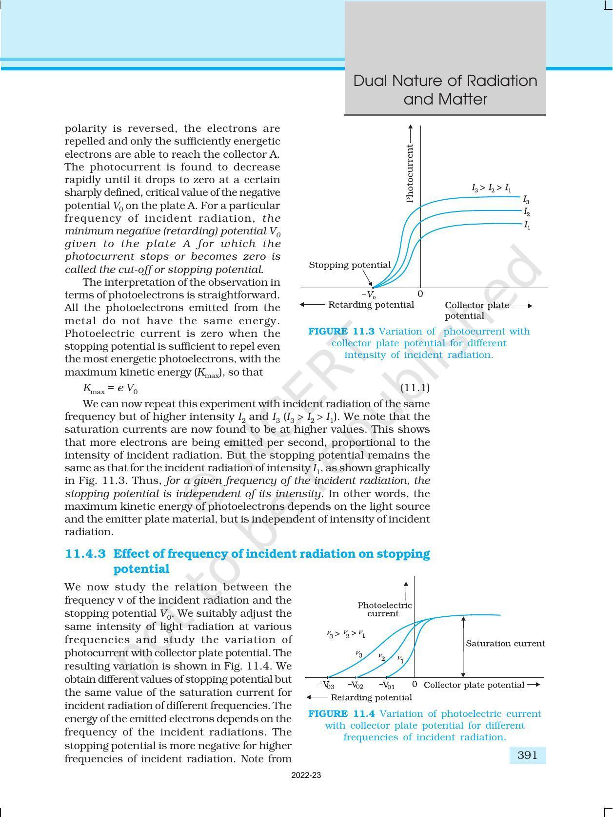 NCERT Book for Class 12 Physics Chapter 11 Dual Nature Of Radiation And Matter - Page 6