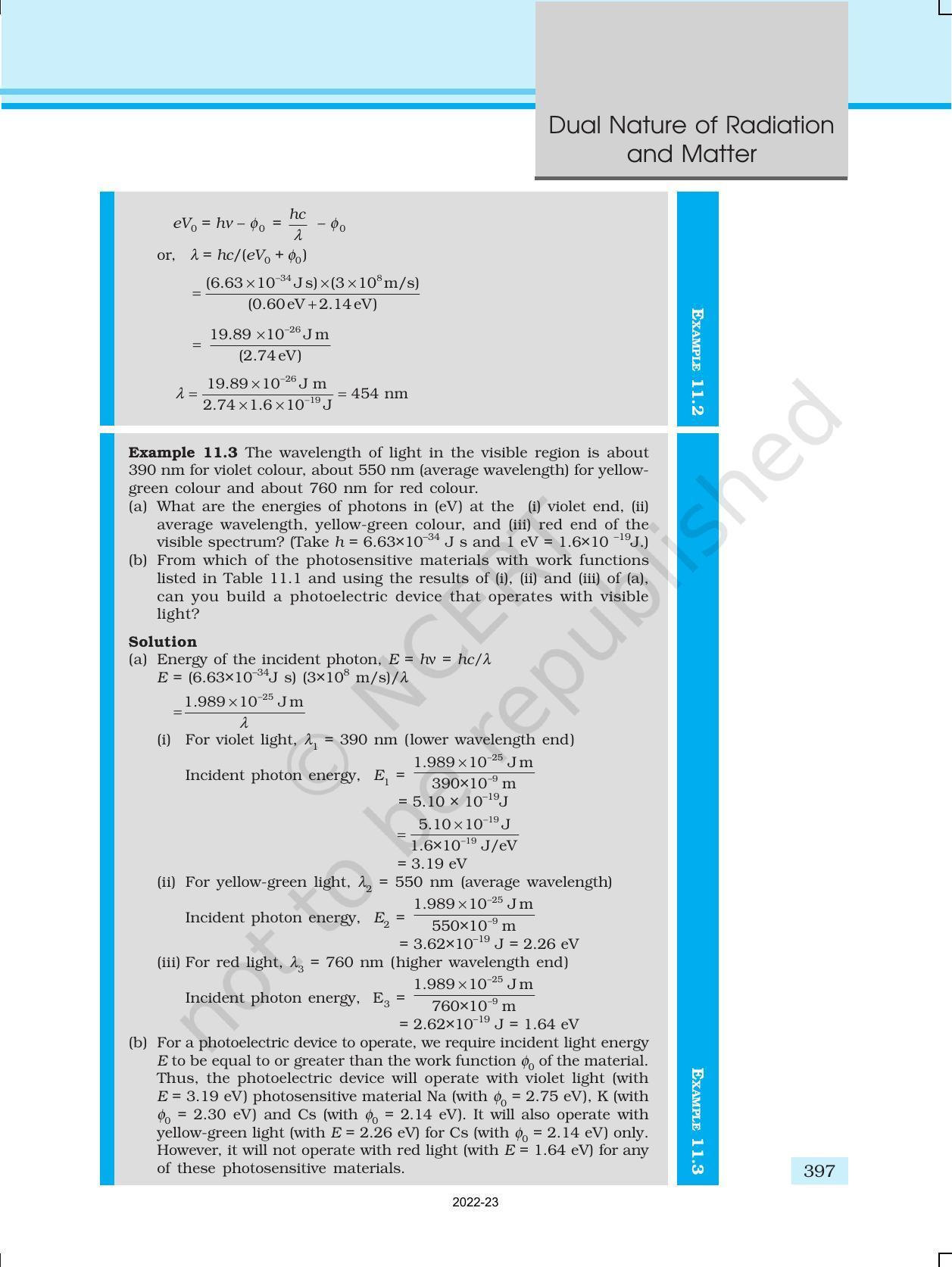 NCERT Book for Class 12 Physics Chapter 11 Dual Nature Of Radiation And Matter - Page 12