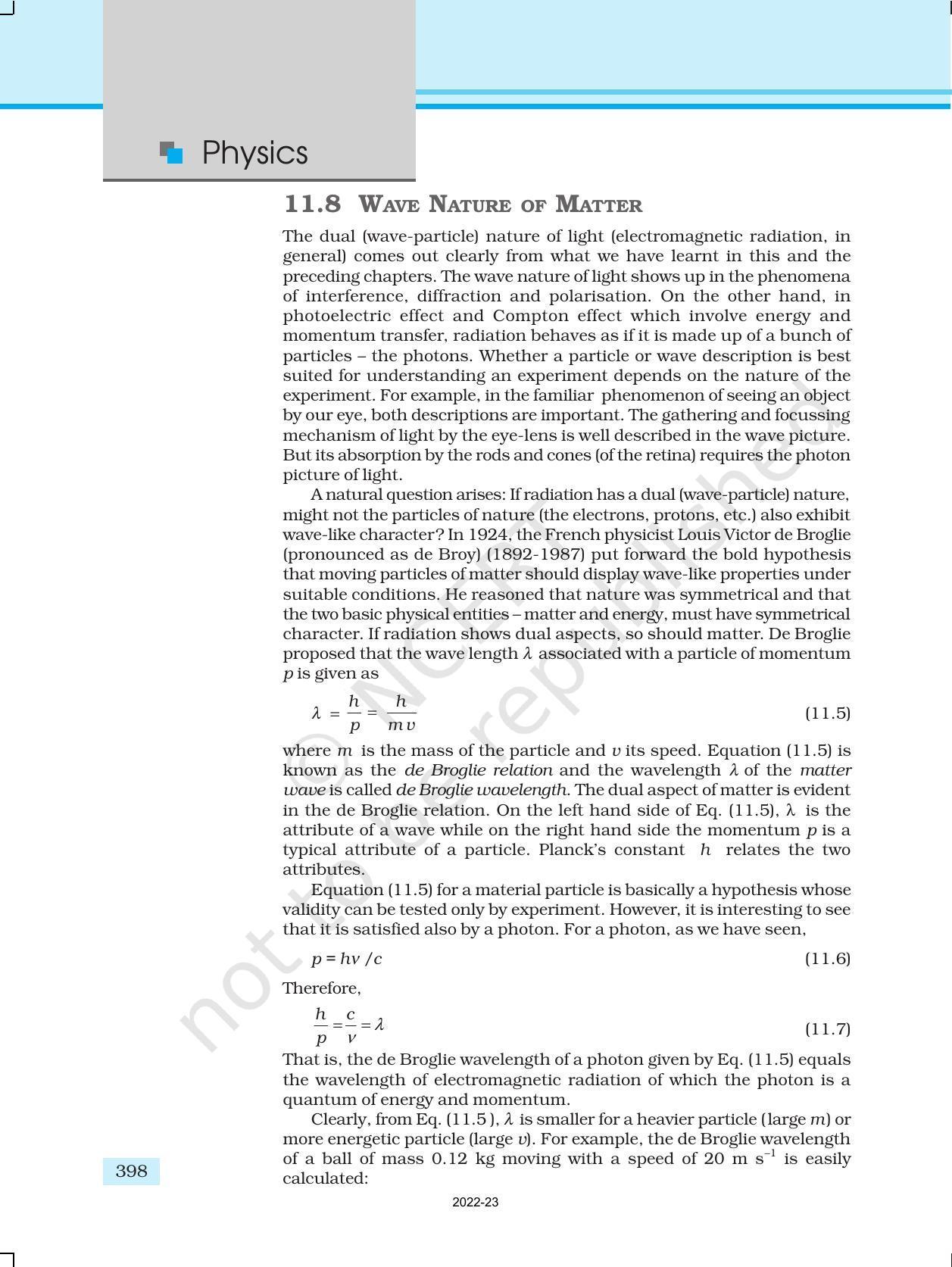 NCERT Book for Class 12 Physics Chapter 11 Dual Nature Of Radiation And Matter - Page 13