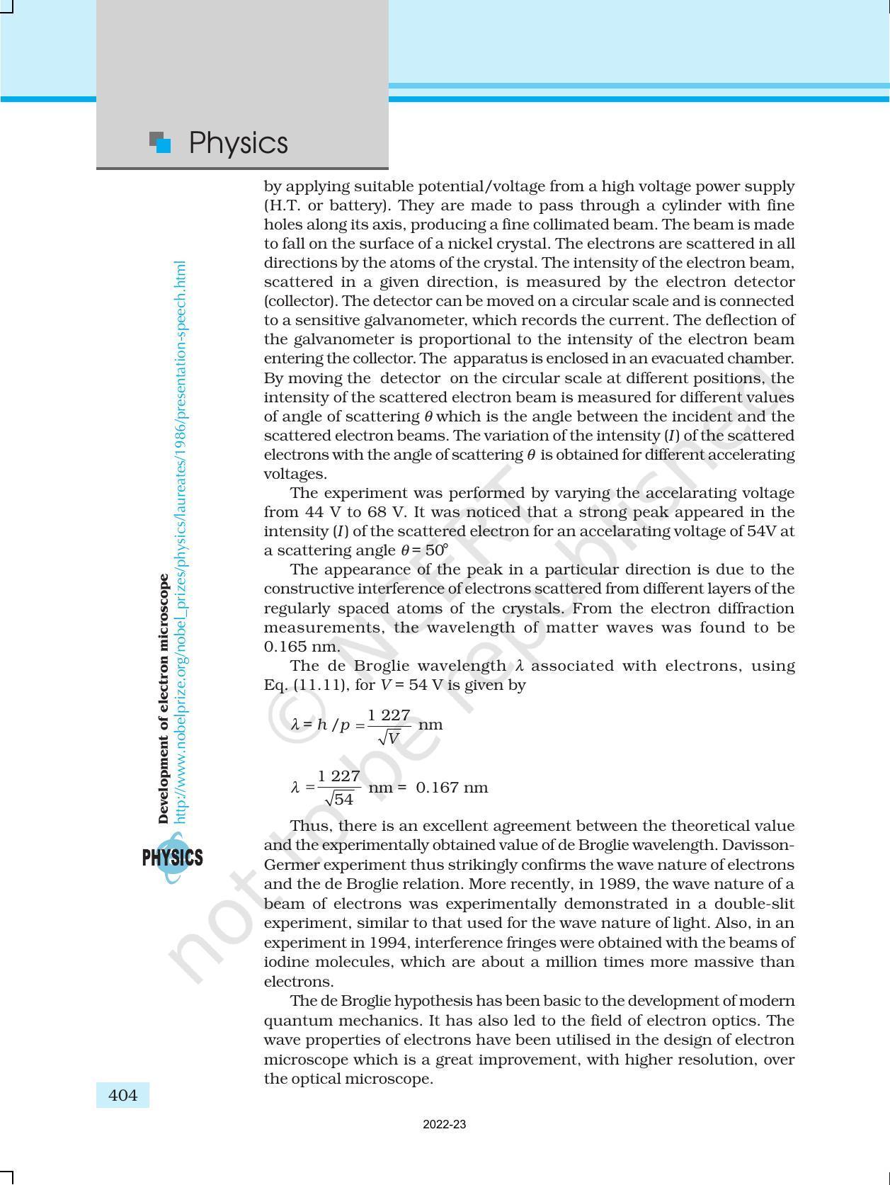 NCERT Book for Class 12 Physics Chapter 11 Dual Nature Of Radiation And Matter - Page 19