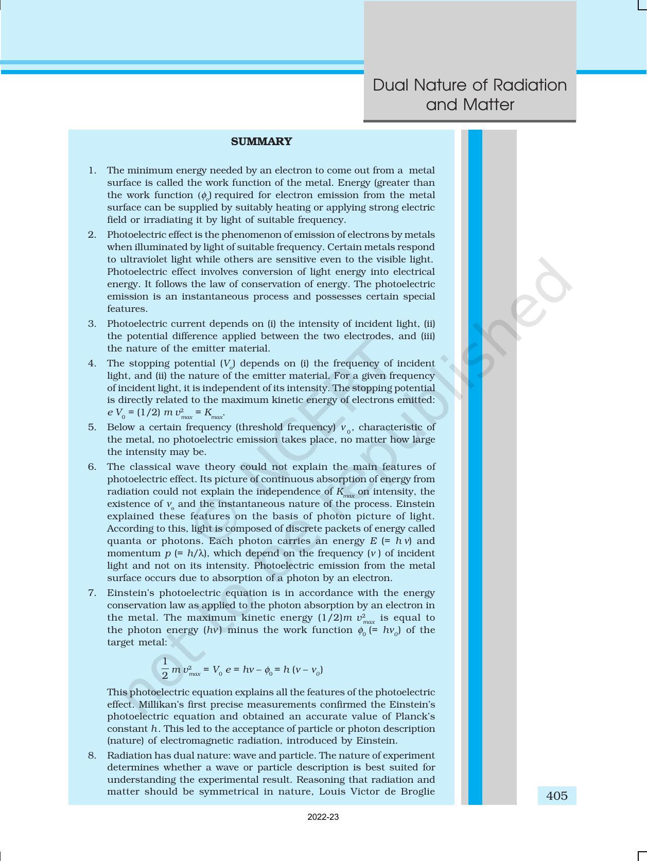 NCERT Book for Class 12 Physics Chapter 11 Dual Nature Of Radiation And Matter - Page 20