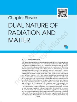 NCERT Book for Class 12 Physics Chapter 11 Dual Nature Of Radiation And Matter