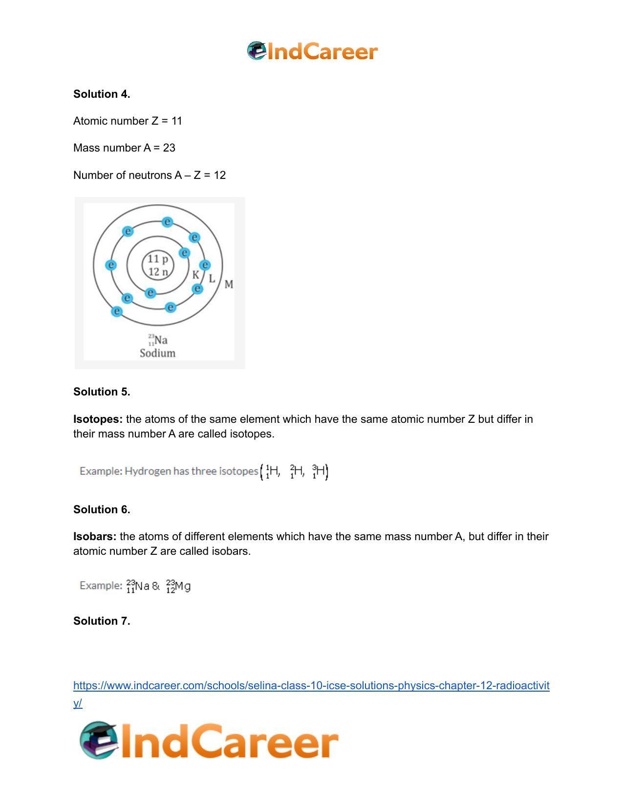 Selina Class 10 ICSE Solutions Physics : Chapter 12- Radioactivity - Page 3