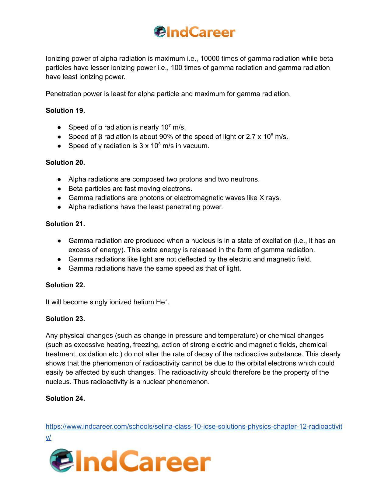 Selina Class 10 ICSE Solutions Physics : Chapter 12- Radioactivity - Page 8