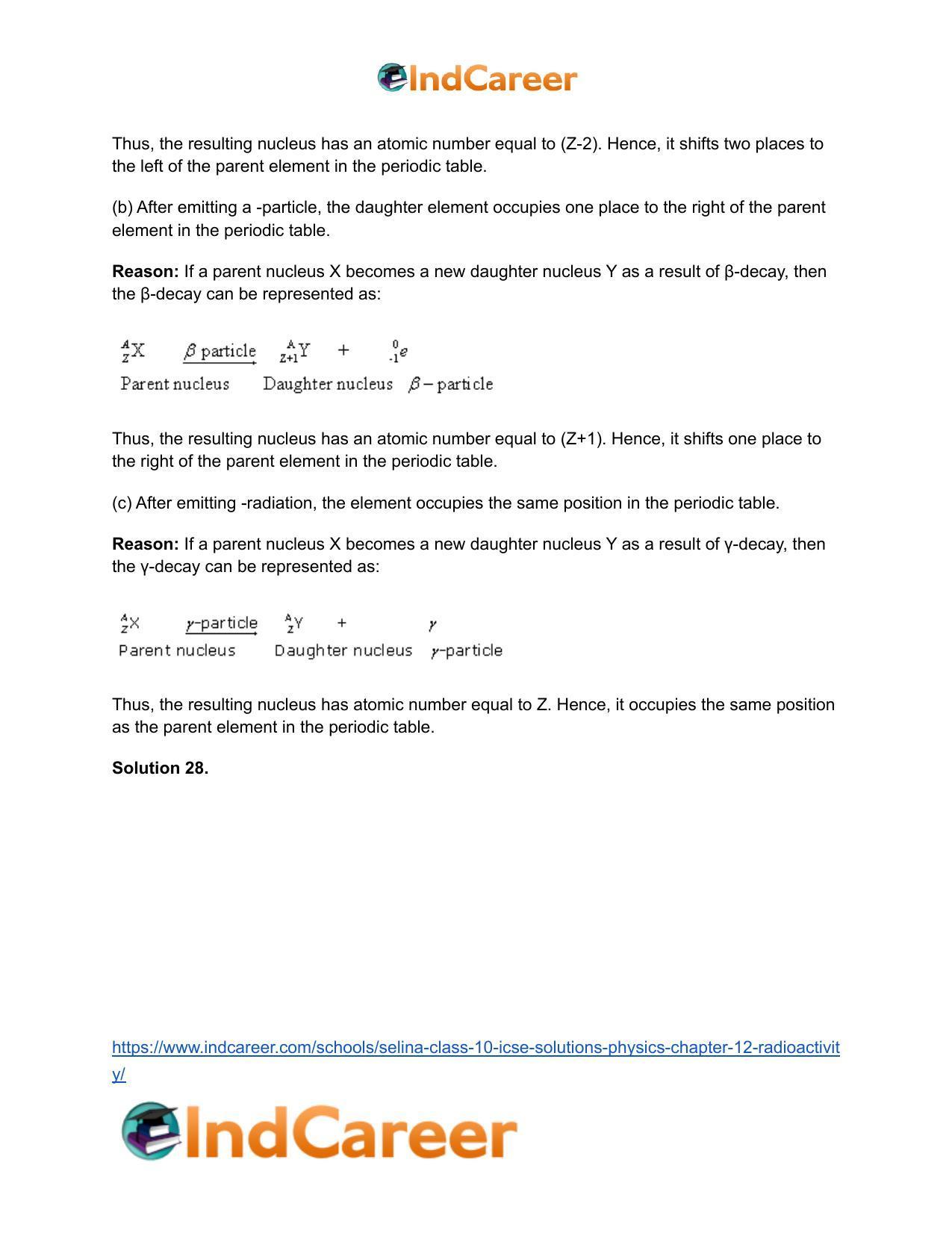 Selina Class 10 ICSE Solutions Physics : Chapter 12- Radioactivity - Page 10