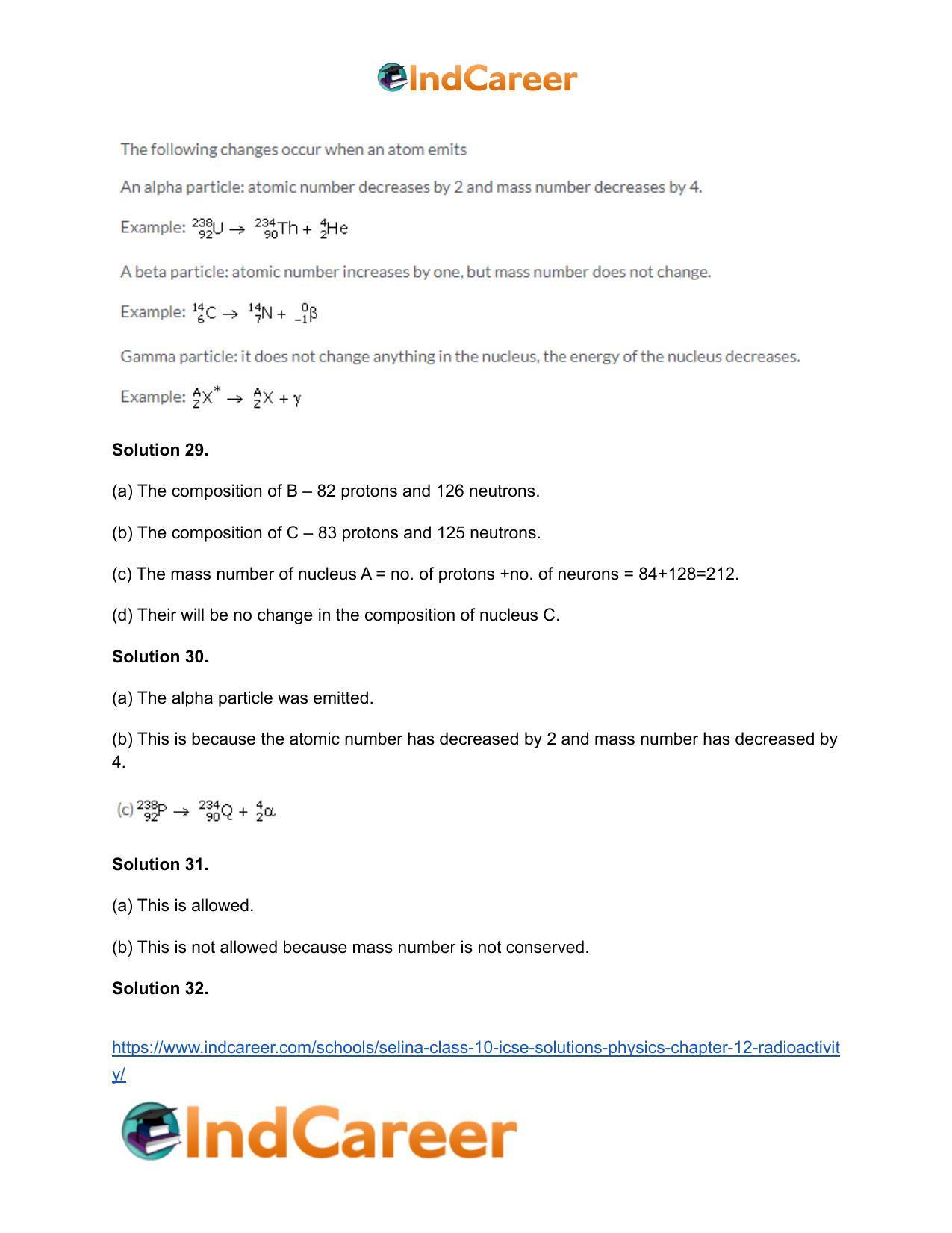 Selina Class 10 ICSE Solutions Physics : Chapter 12- Radioactivity - Page 11