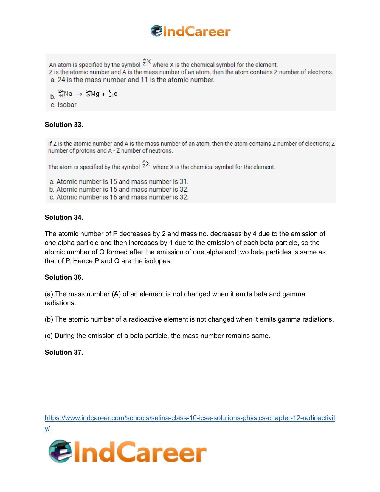 Selina Class 10 ICSE Solutions Physics : Chapter 12- Radioactivity - Page 12