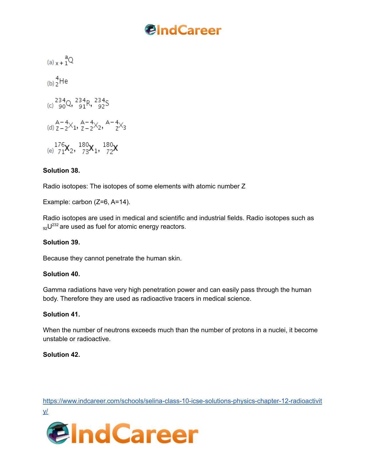 Selina Class 10 ICSE Solutions Physics : Chapter 12- Radioactivity - Page 13