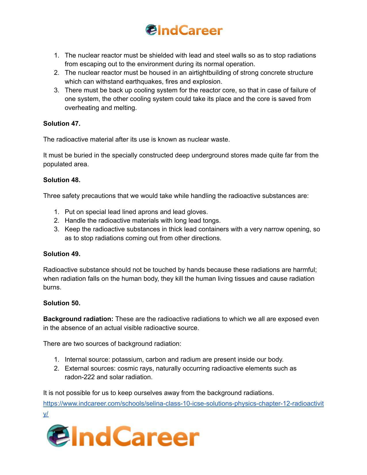 Selina Class 10 ICSE Solutions Physics : Chapter 12- Radioactivity - Page 15
