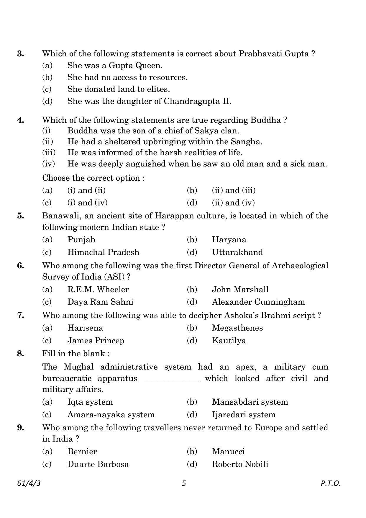 CBSE Class 12 61-4-3 History 2023 Question Paper - Page 5