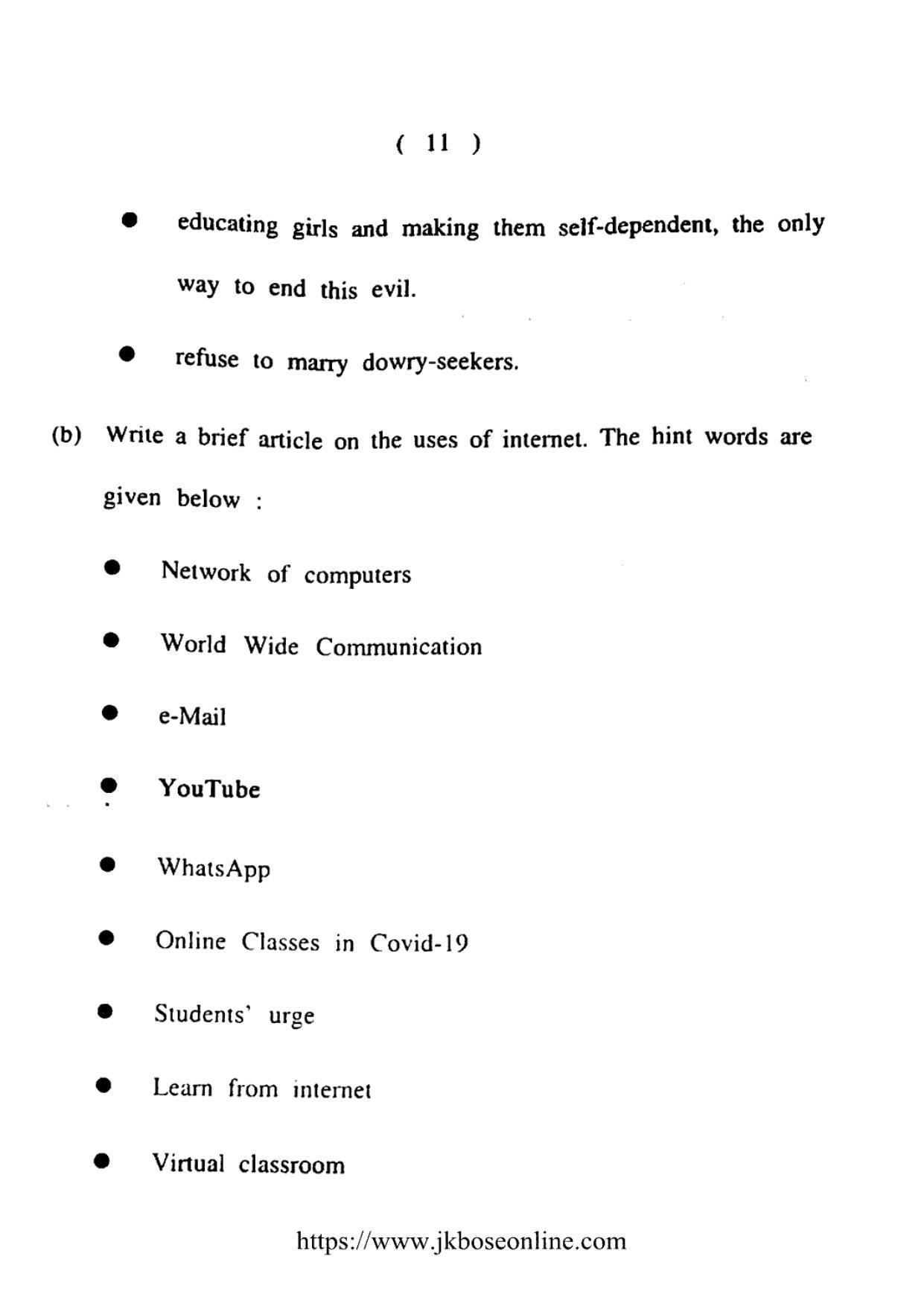 JKBOSE CLASS 10 English (5500-B) 2021 - Page 11