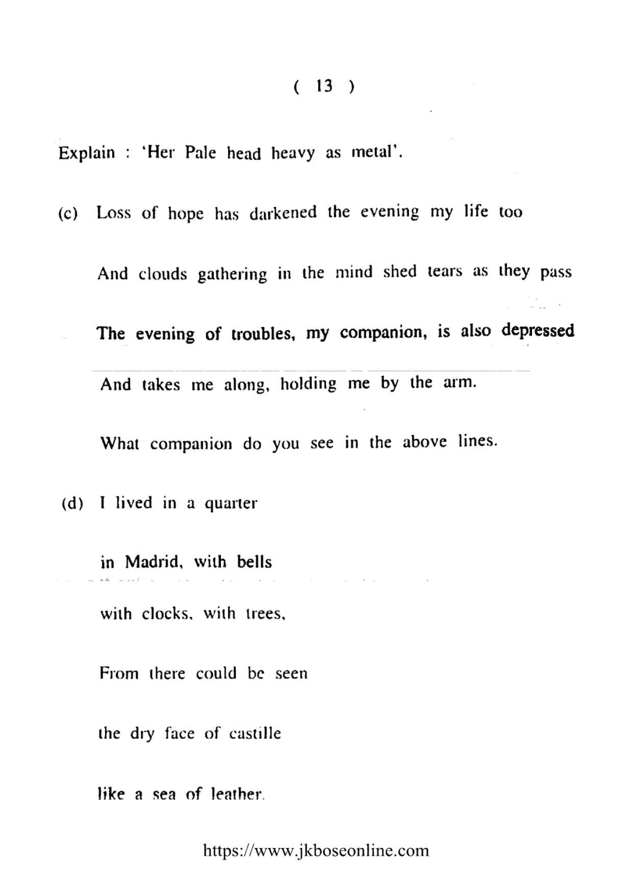 JKBOSE CLASS 10 English (5500-B) 2021 - Page 13