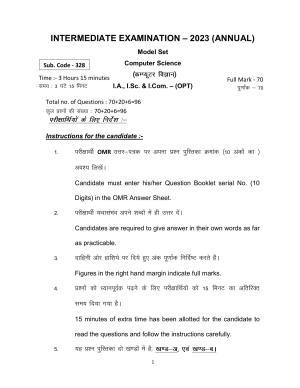 Bihar Board Class 12 Computer Science Model Paper