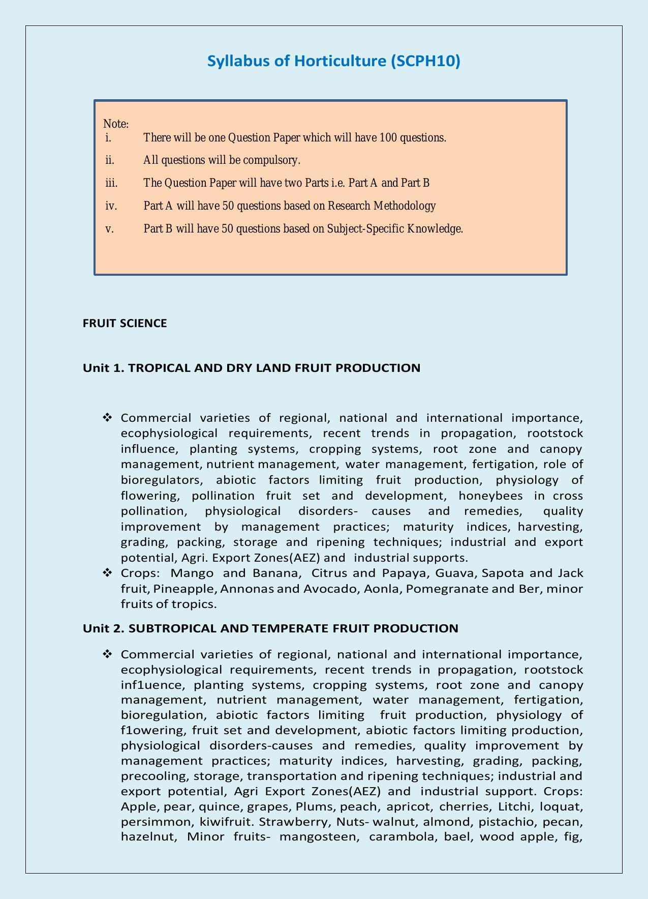 NTA PhD Entrance Exam Horticulture Syllabus IndCareer Docs nta-phd-entrance-exam-horticulture-syllabus-indcareer-docs