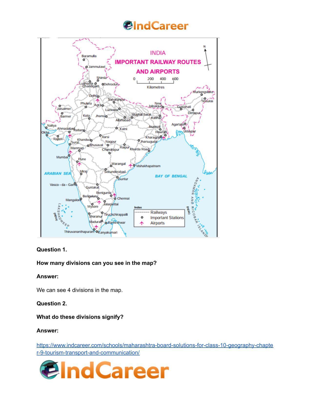 Maharashtra Board Solutions for Class 10- Geography: Chapter 9- Tourism, Transport and Communication - Page 28