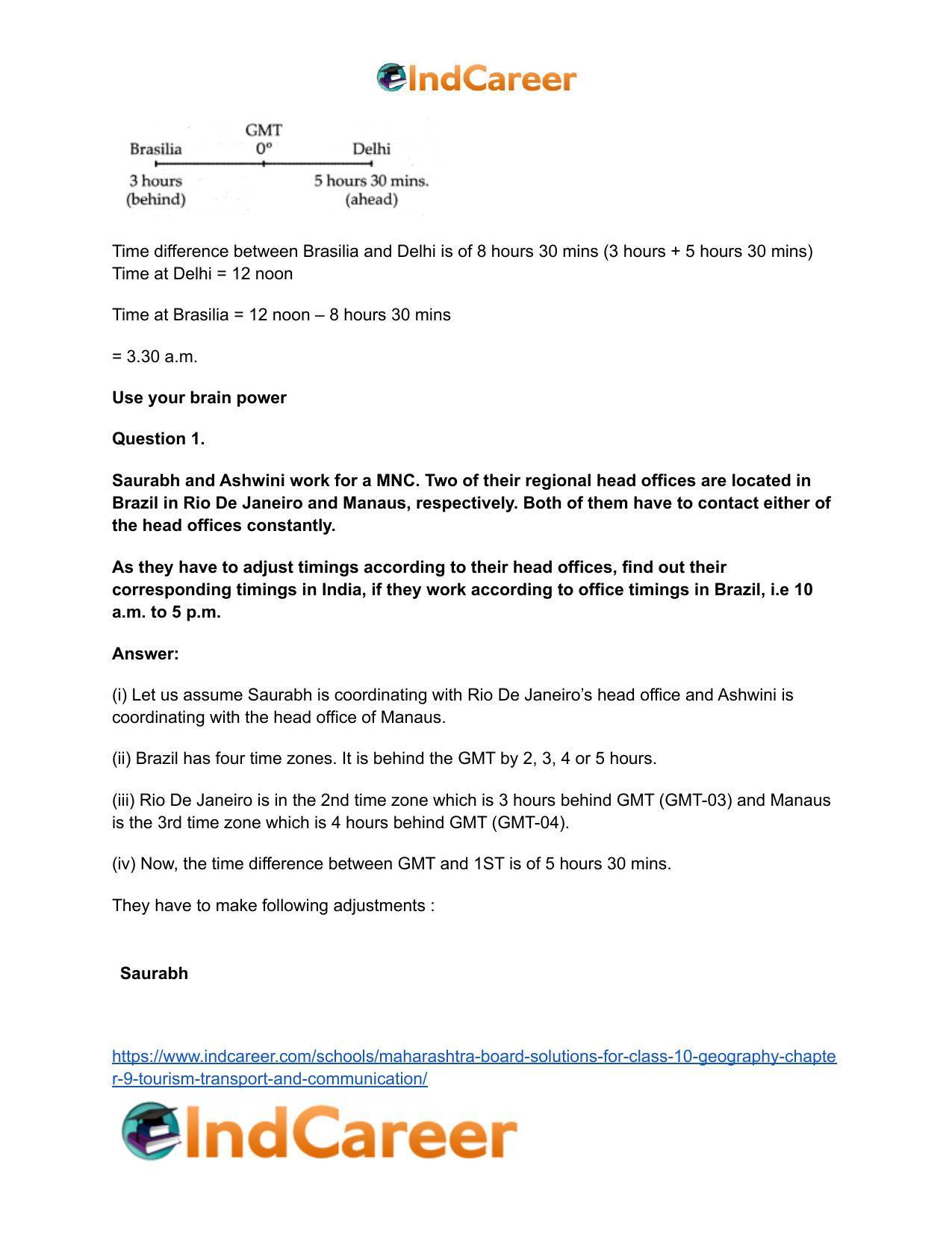Maharashtra Board Solutions for Class 10- Geography: Chapter 9- Tourism, Transport and Communication - Page 32