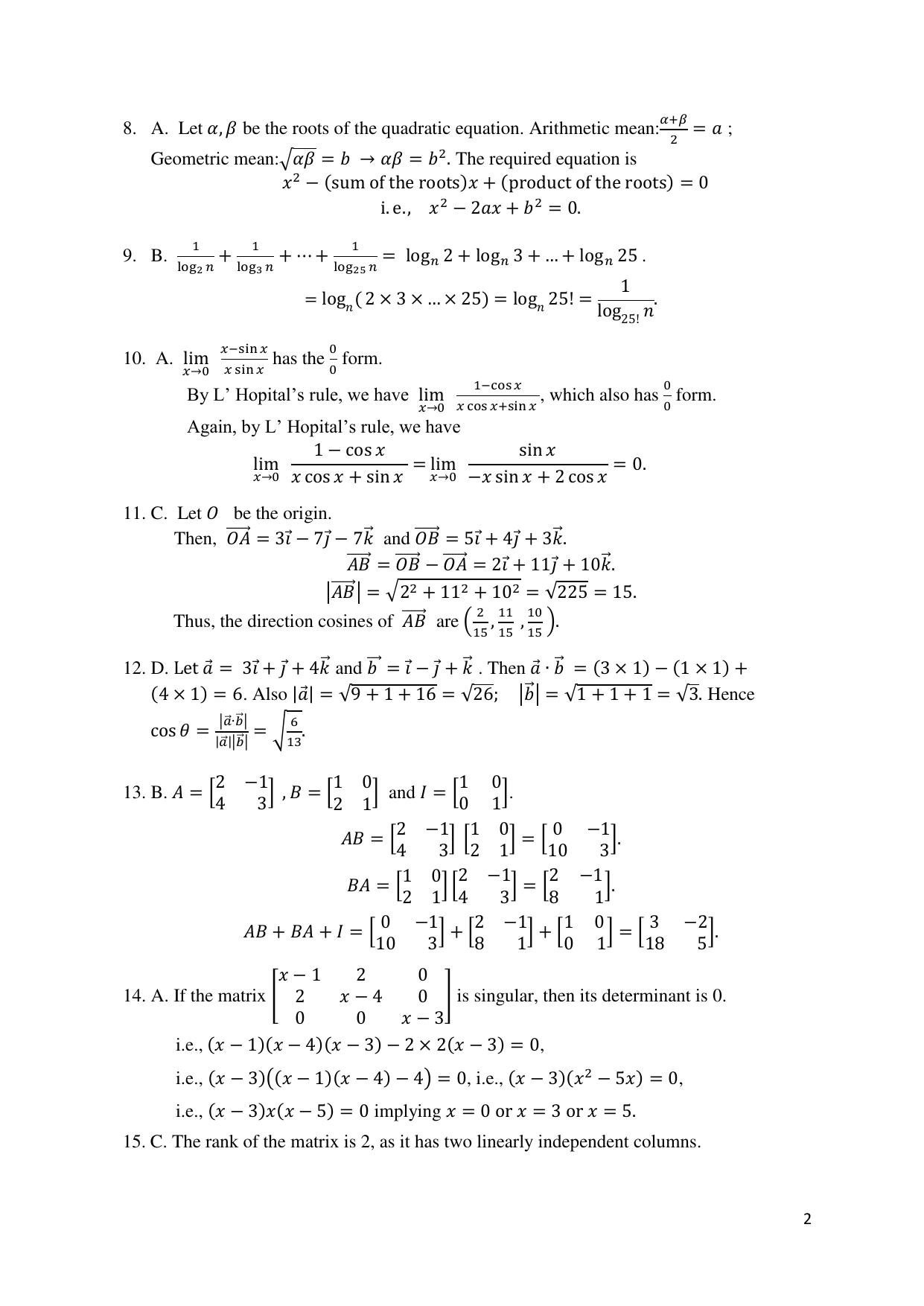 ACET  February 2020 Solution - Page 2