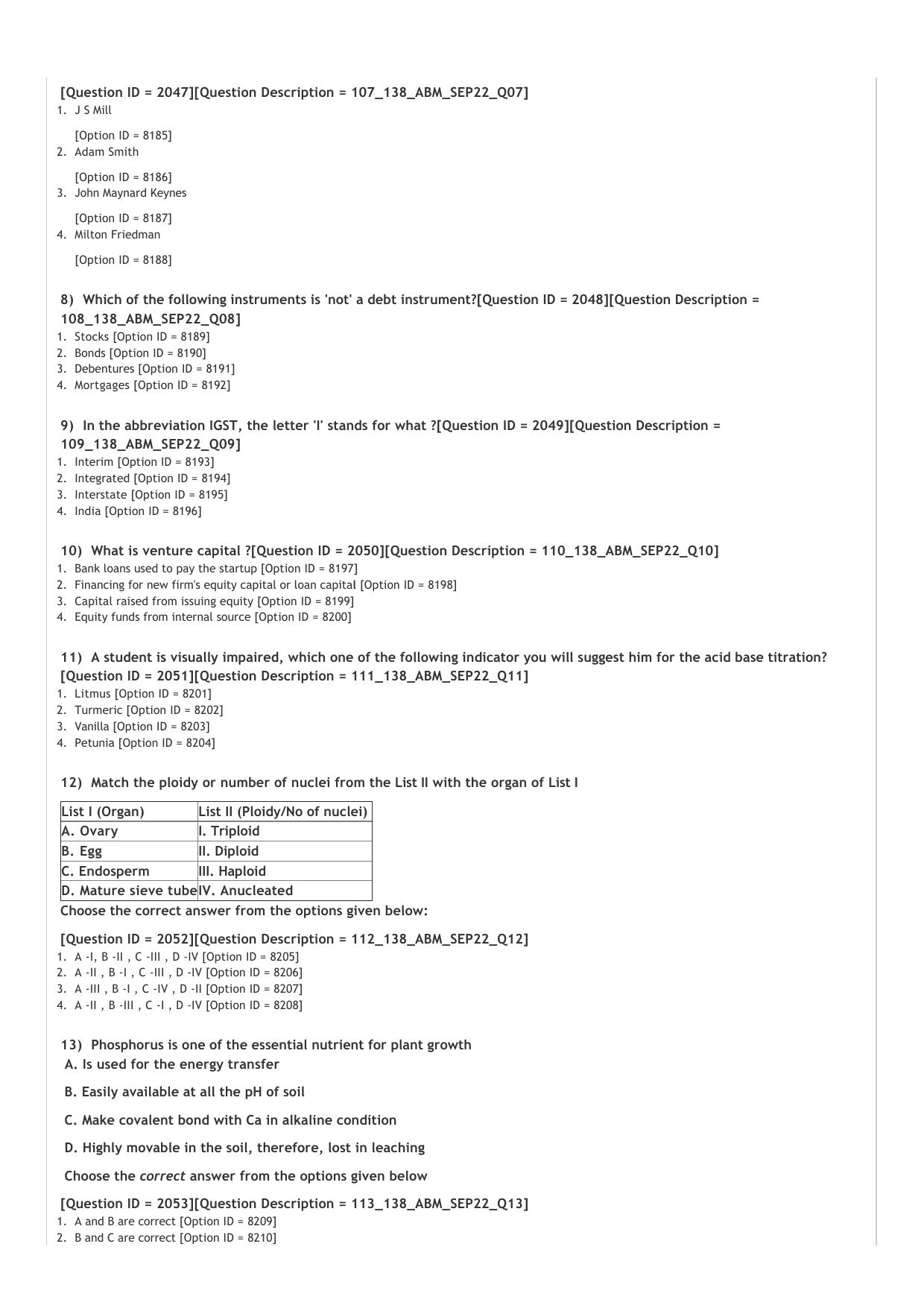 ICAR AIEEA PG 2022 AGRI BUSINESS MANAGEMENT Question Paper - Page 2
