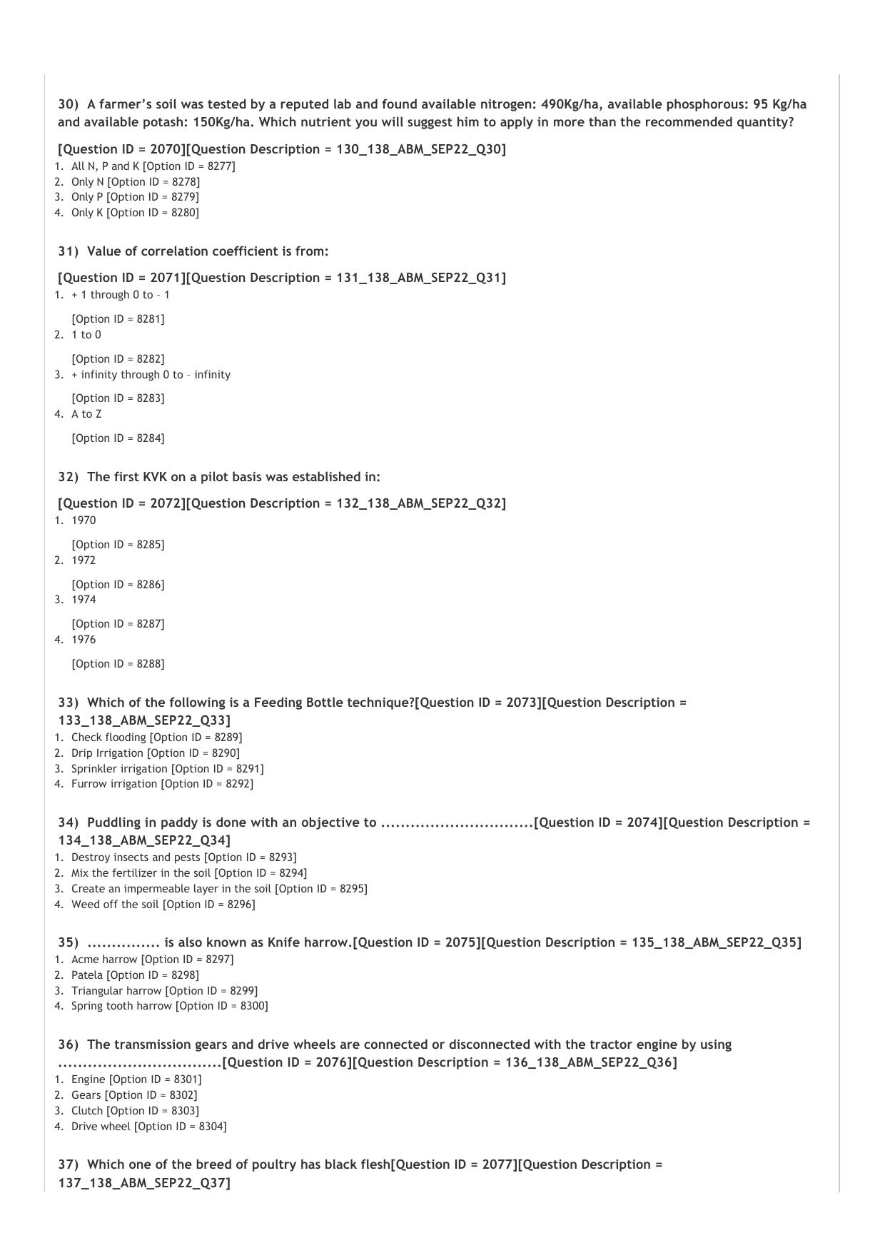 ICAR AIEEA PG 2022 AGRI BUSINESS MANAGEMENT Question Paper - Page 6