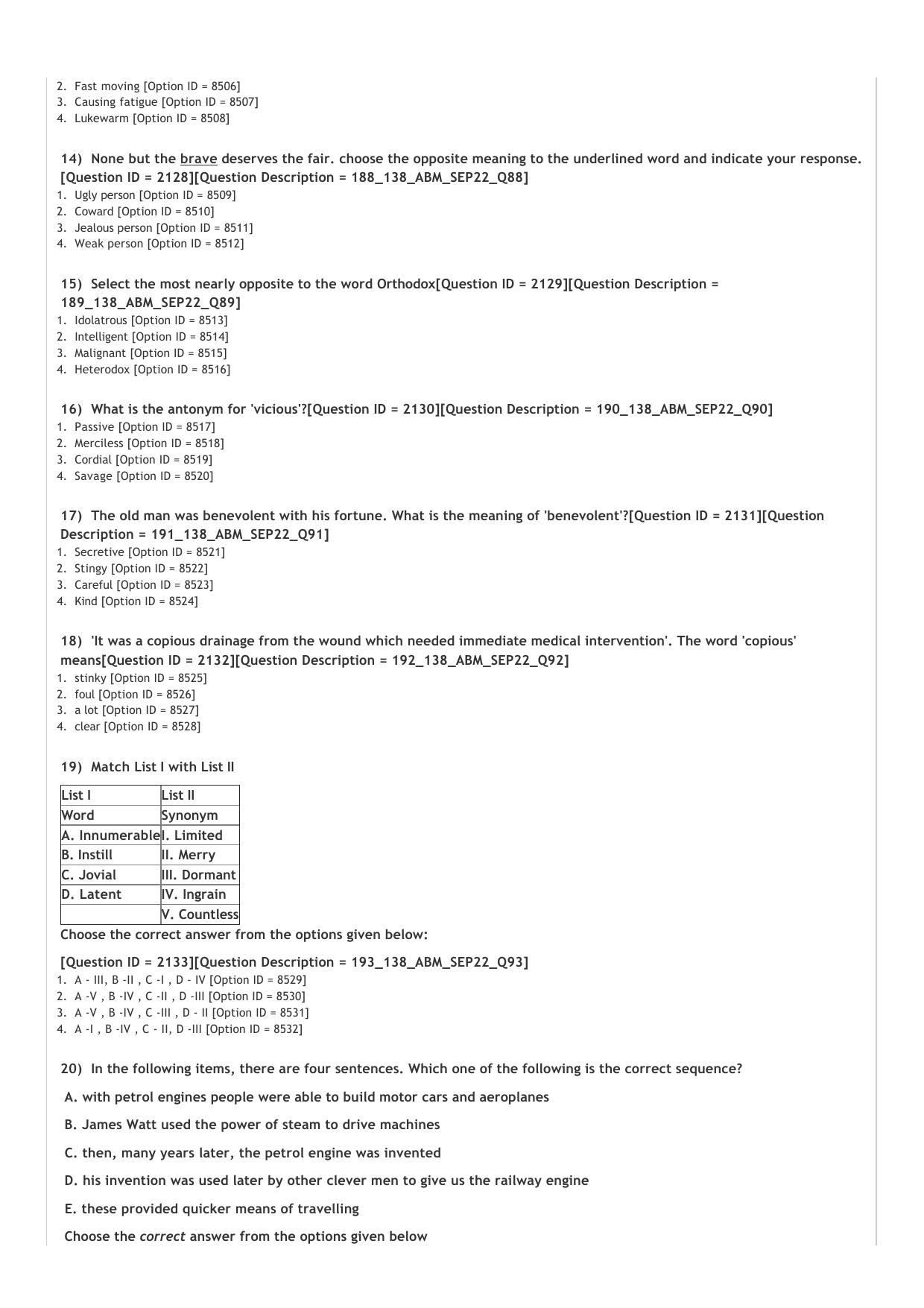 ICAR AIEEA PG 2022 AGRI BUSINESS MANAGEMENT Question Paper - Page 17