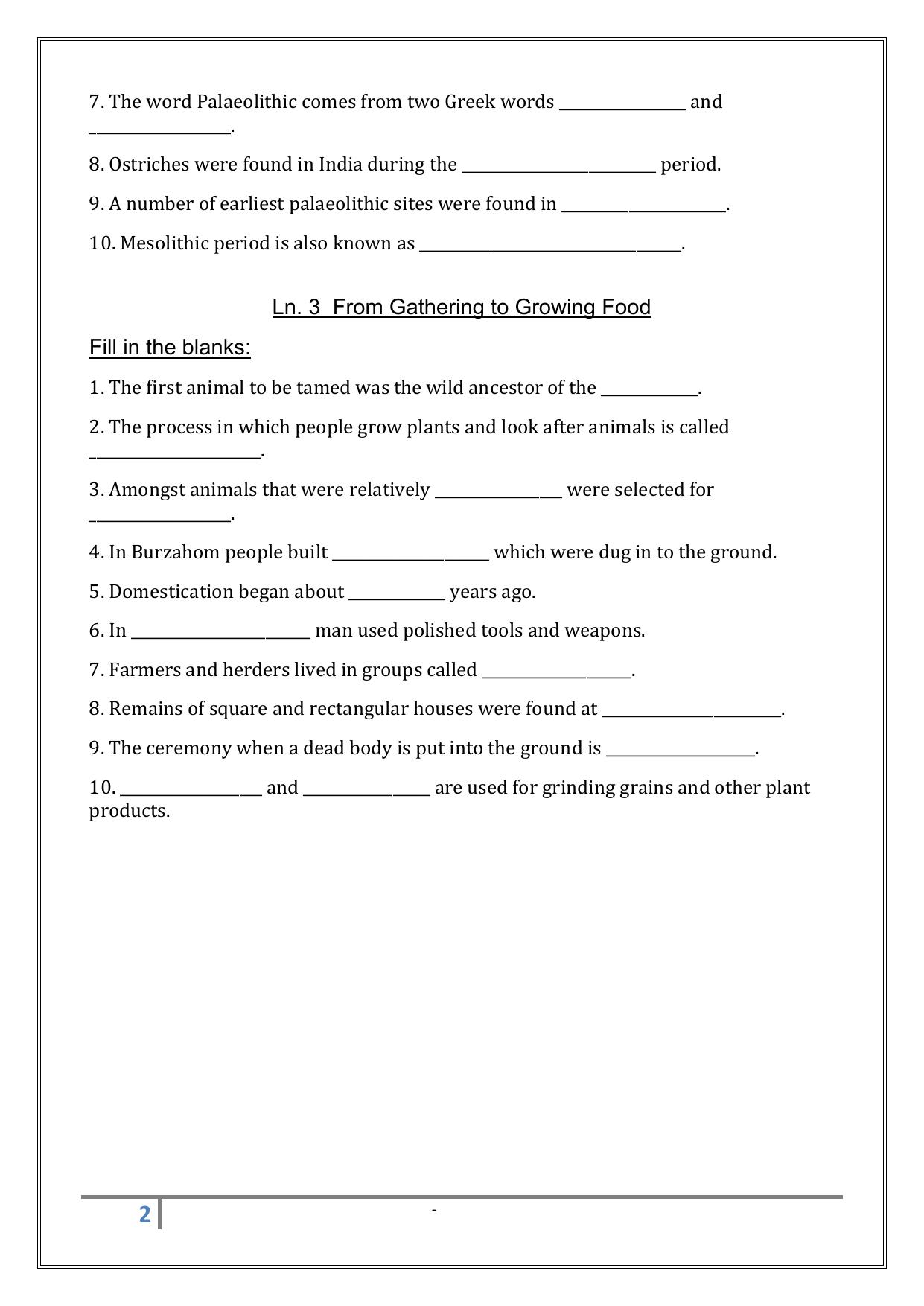 CBSE Worksheets for Class 6 Social Science History Assignment 11 - Page 2