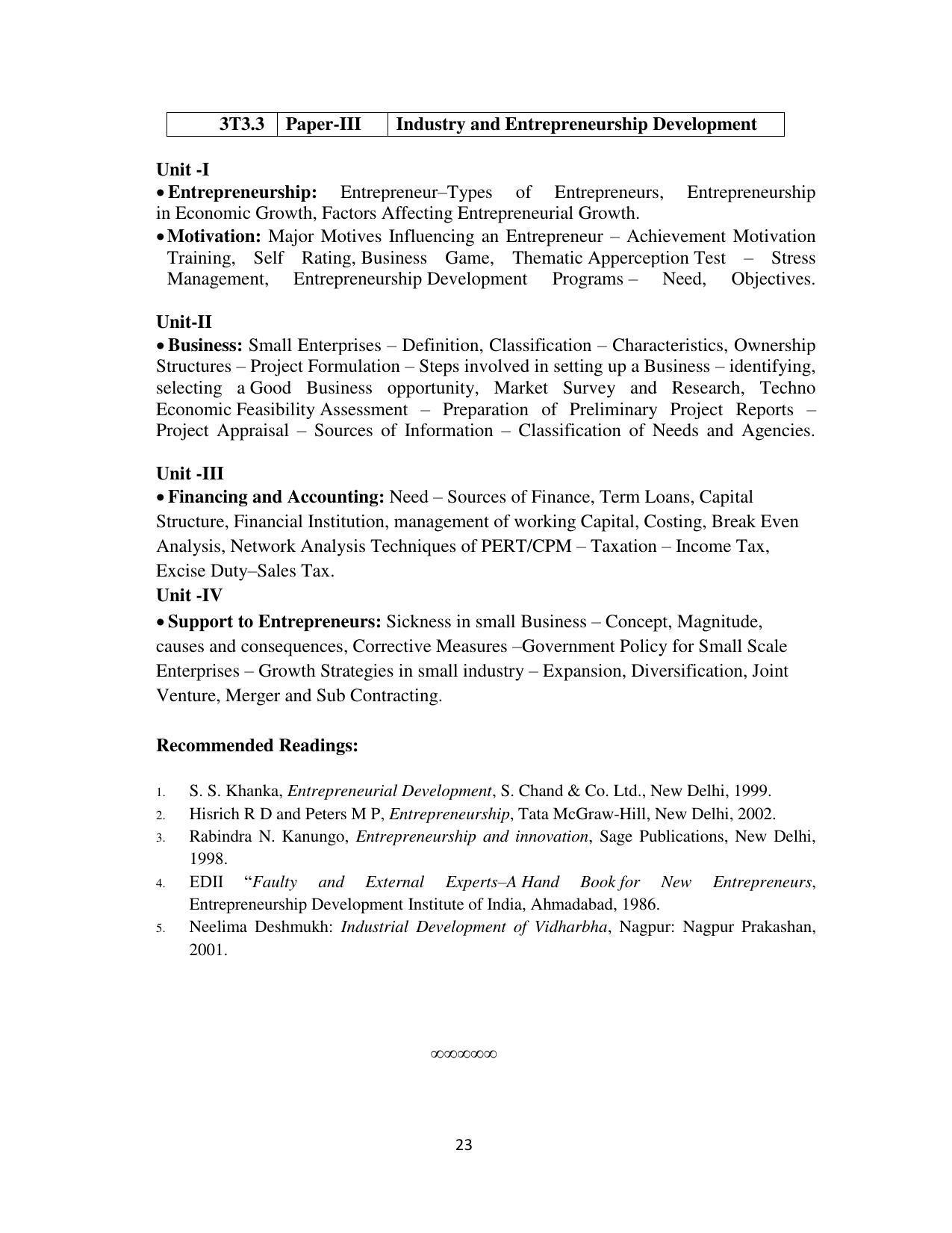 RTMNU Department of Public Administration of M. A. (Public Administration) course under Choice Based Credit and Semester System (M. A. (Public Administration) (CBCS)) Syllabus. - Page 23