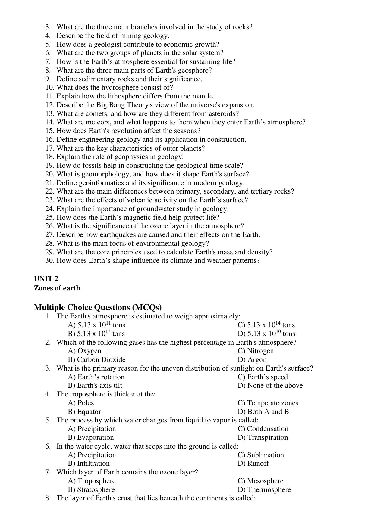 Karnataka 1st PUC Question Bank 2025 - Geology - Page 5