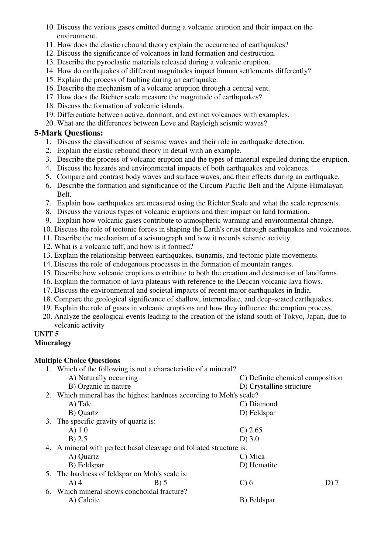 Karnataka 1st PUC Question Bank 2025 - Geology - Page 15