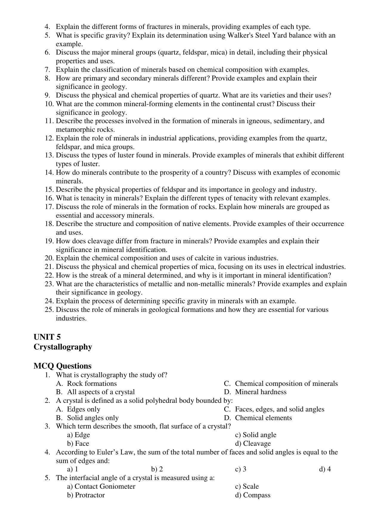 Karnataka 1st PUC Question Bank 2025 - Geology - Page 19