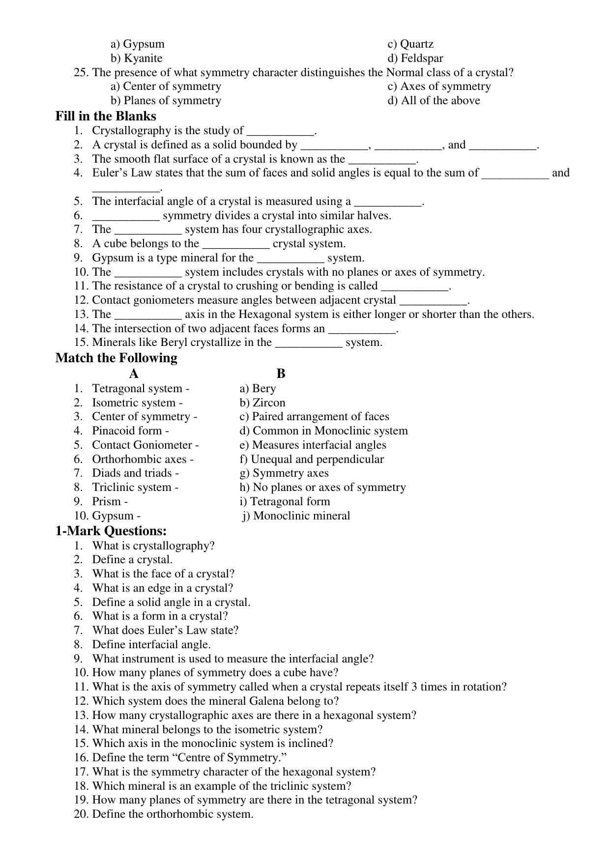 Karnataka 1st PUC Question Bank 2025 - Geology - Page 21